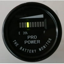 PRO12-48M 24 volt ProPower's Golf Cart Battery meter for 24VDC systems - Works on Trojan, Exide, Interstate and all batteries