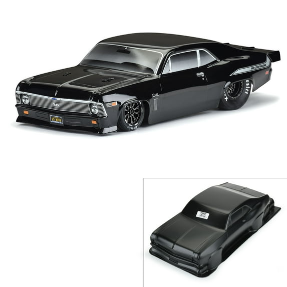 Pro-Line Racing 1969 Chevrolet Nova Black Body for SC PRO353118 Car/Truck Bodies wings & Decals