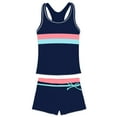 thumbnail image 1 of PROALLO Girls Bathing Suits Two-Piece Swimsuit with Boyshorts Vest-Style Tankini, 1 of 4