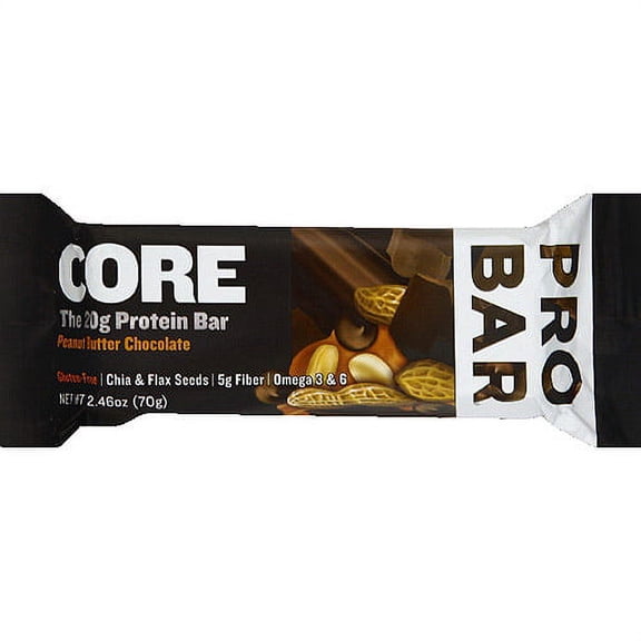 PROBAR Core Peanut Butter Chocolate Protein Bar, 2.46 oz, (Pack of 12)