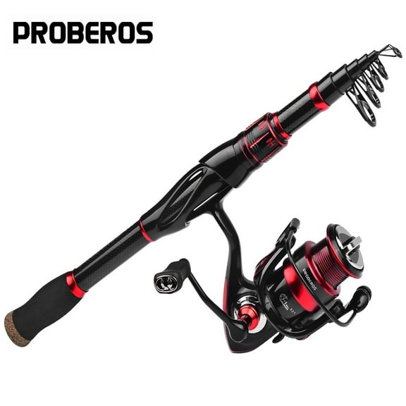 PROBEROS 1pc Versatile Ultra Light Fibreglass Fishing Rods,Lightweight,1.8m/2.1m/2.4m,Portable Outdoor Telescopic Fishing Rods