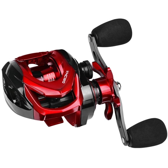 PROBEROS 3+1BB Baitcast Reel 7.2:1 Gear Ratio Magnetic Brake Fishing Reel - Left Handed, 8kg Max Drag