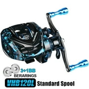 PROBEROS Smooth Casting Fishing Reel - 7.2:1 High Speed Gear Ratio, 22LB Carbon Fiber Drag, Left/Right Hand Convertible - Aluminum Alloy Body for Freshwater & Saltwater Fishing (Bass/Trout/Snook)