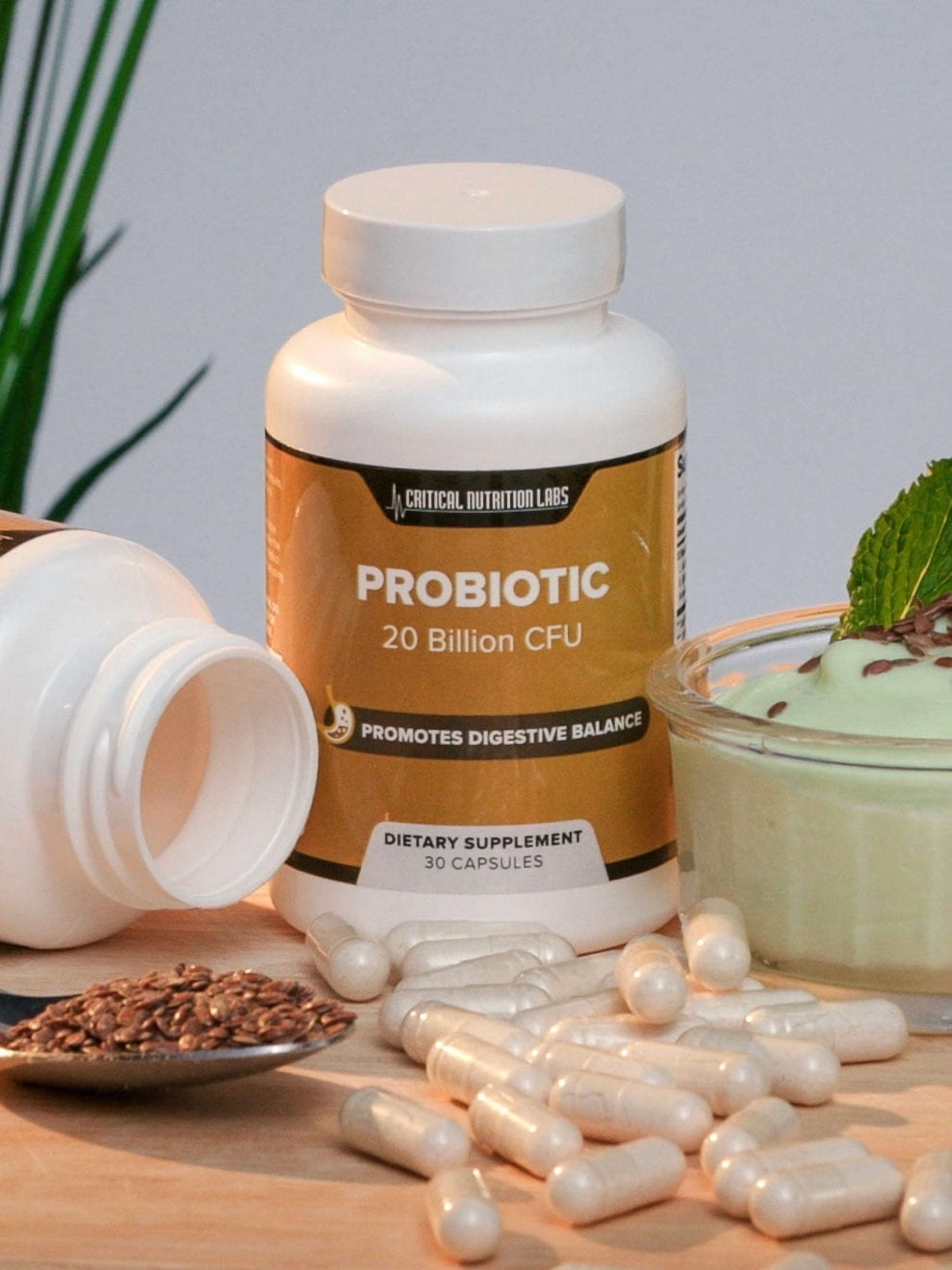 Probiotic – 13-strain, 20 Billion CFU, Vegan, Non-GMO, Soy & Gluten Free, 30 Capsules
