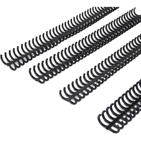 PROC1230BK Click Binding Spines, 3:1 Pitch, 1/2" Diameter, 90 Sheets Capacity, , 30/Box