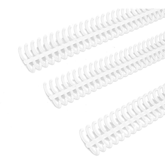 PROC1230WT Click Binding Spines, 3:1 Pitch, 1/2" Diameter, 90 Sheets Binding Capacity, White, 30/Box
