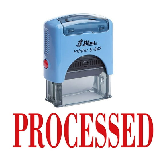 PROCESSED Self Inking Rubber Stamp Office Stationary Custom Shiny Stamp