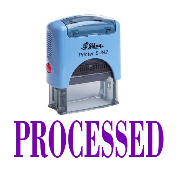 PROCESSED Self Inking Rubber Stamp Office Stationary Custom Shiny Stamp