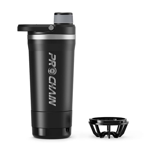 PROCHAIN 20oz Insulated Stainless Steel Shaker Bottle with Storage