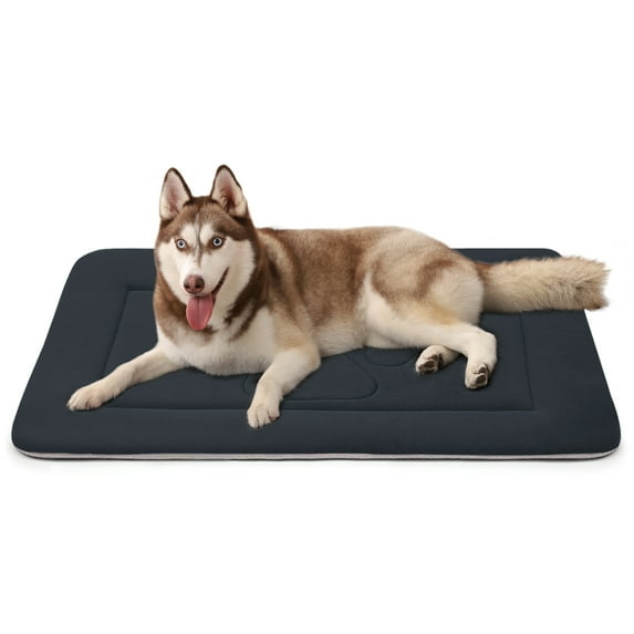 PROCIPE Dog Bed Washable Crate Mat Soft Fleece Pet Bed 42"x 28" Dark Grey