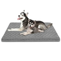PROCIPE Dog Bed for Large Dog Crate Mat 47"x39" Washable Pet Bed with Removable Cover Grey
