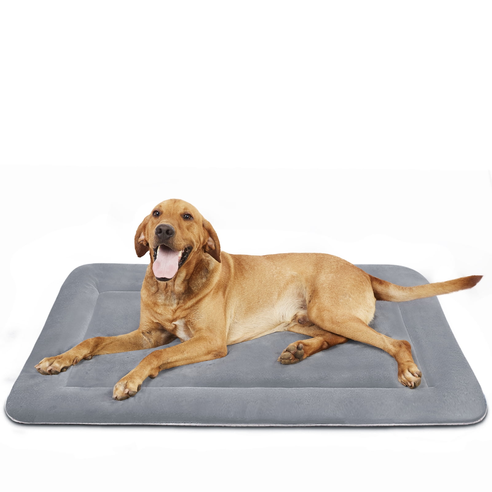 PROCIPE Large Dog Bed Crate Mat 42 Washable Pet Beds Soft Dog Mattress  Anti-Slip Kennel Mats (Gray)