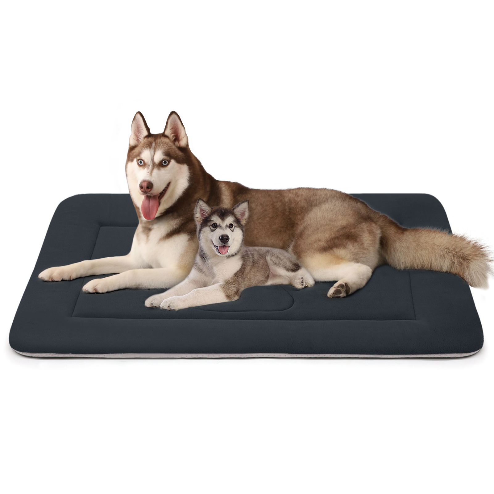 Image showcasing Deago Ultra Soft Pet Dog/Cat Bed | Reversible Fleece Crate Bed Mat ...