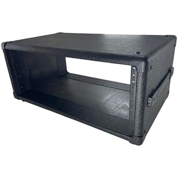 PROCRAFT 4U 12"" Deep Rack Case in Black Tolex Wrap - Side Handle Black Hardware$$Musical Instruments