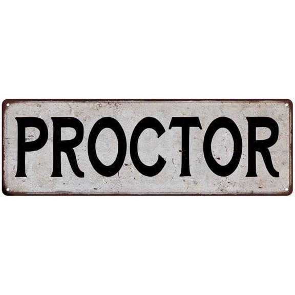 PROCTOR Vintage Look Rustic Chic Metal Sign 8x24 108240036816