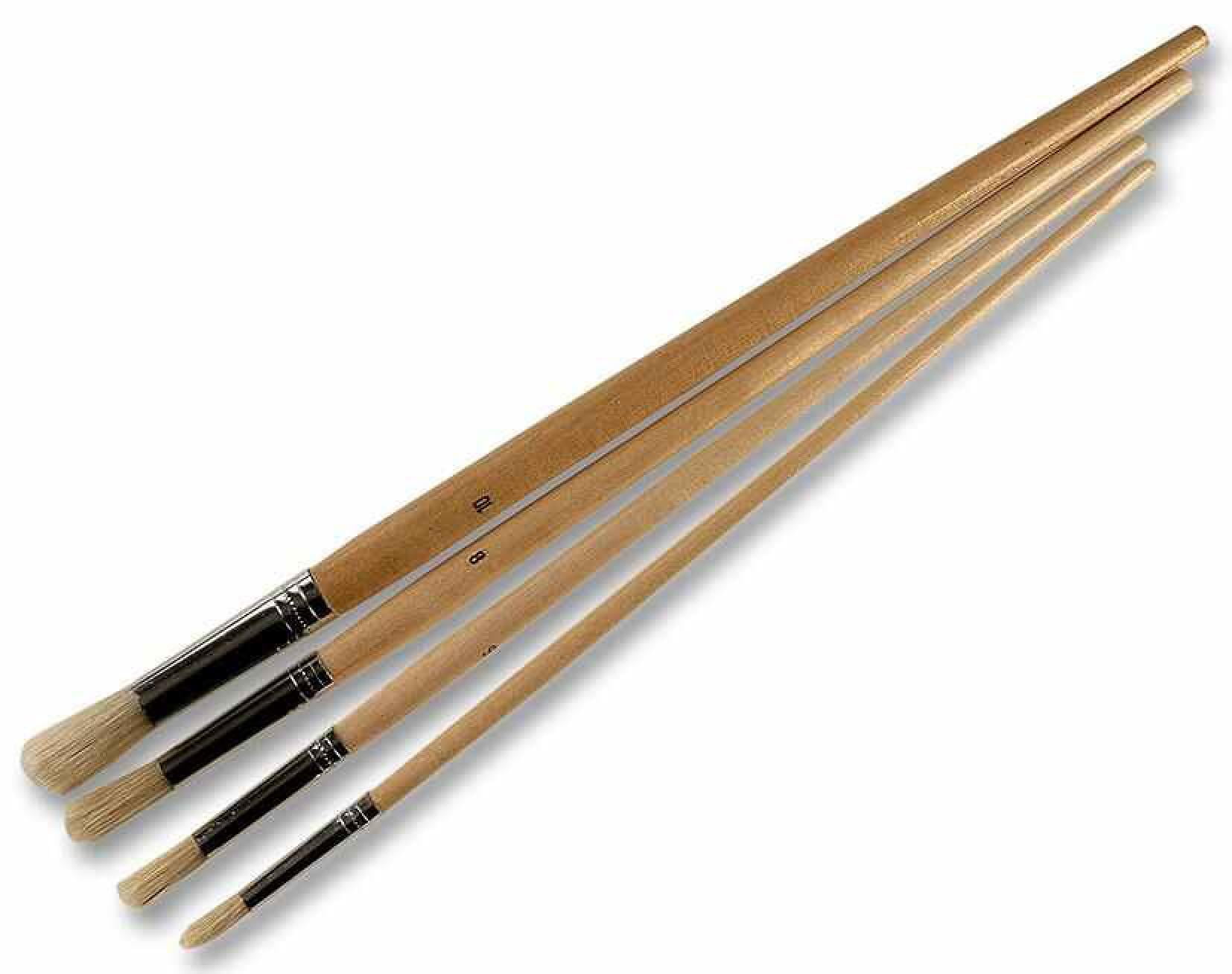 PRODEC - Round Fitch Paint Brush Set, 4 Piece
