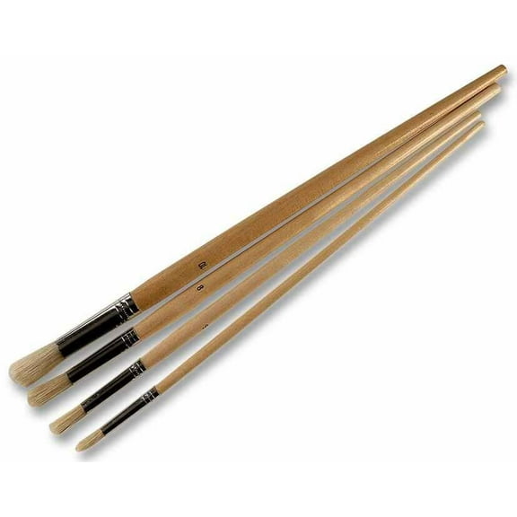 PRODEC - Round Fitch Paint Brush Set, 4 Piece