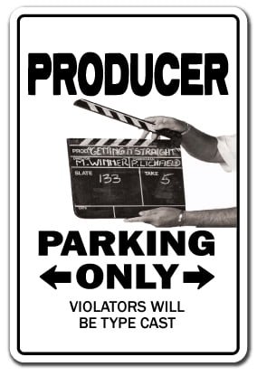 PRODUCER Decal parking tv film maker movie television asst | Indoor ...