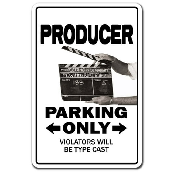 PRODUCER Decal parking tv film maker movie television asst | Indoor/Outdoor | 7" Tall