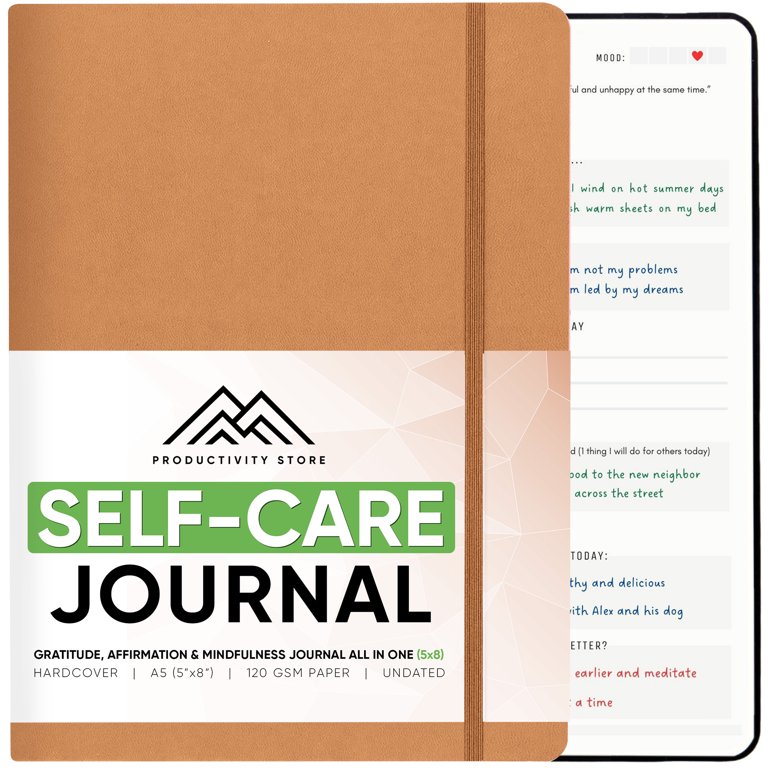 PRODUCTIVITY STORE Gratitude Journal &amp; Self Care Journal - Guided 