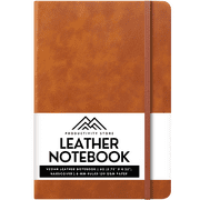 PRODUCTIVITY STORE Leather Notebook & Journal | A5 5" x 8" Hardcover Vegan Leather Notebook With Thick Premium 120gsm Ruled Lined Paper | Notebook For Writers, Executives & Students | Leather