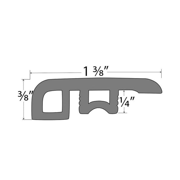 PRODURA-Metro Brown-End Cap 94"x 1-3/8"x 3/8"