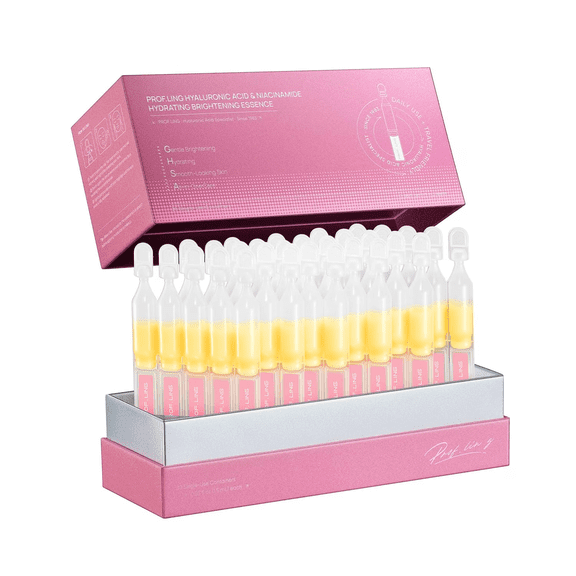 Vitamin C & Full Molecular Hyaluronic Acid Essence, Niacinamide for Dry & Sensitive Skin, Soothing Redness Relief, Reduce Dry Lines, Skin Firming Care, 30PCS