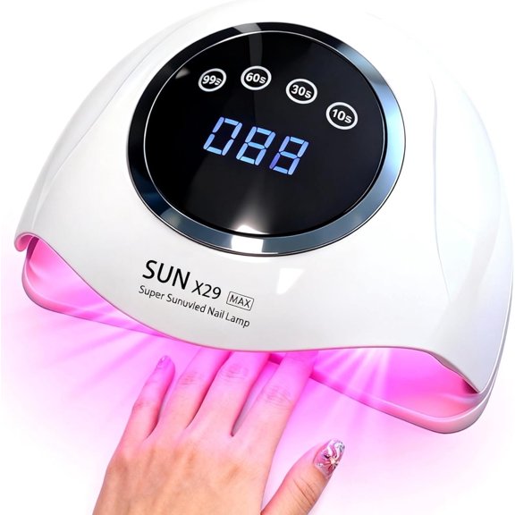 PROFESSIONAL 500W UV LED  LAMP - 90 LED Bulbs for  Curing Gel  Polish -  Sensor with 4 Timers (10S/30S/60S/99S) - Portable  Dryer for  & Salon Use - Quick & Even Drying
