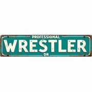 PROFESSIONAL WRESTLER DR Metal Sign 16*4 Inches Wrestling Sports Decor