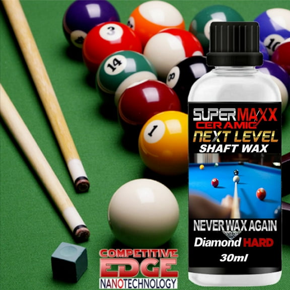 PROFESSSIONAL POOL CUE STICK CERAMIC CLEAR SHAFT WAX FOR SMOOTHER BETTER STROKES