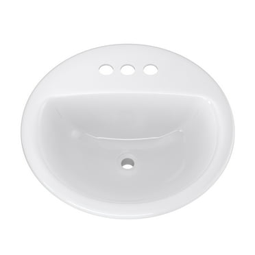 PROFLO PF194RWH White Vitreous China 19 Inch Drop-in Sink