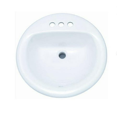 PROFLO PF194RWH White Vitreous China 19 Inch Drop-in Sink