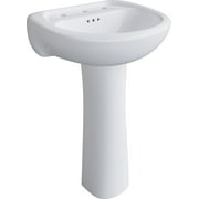 PROFLO PF5008 White Lisbon Valley 20" Vitreous China Pedestal Bathroom Sink