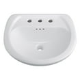 thumbnail image 1 of PROFLO PF5008 White Lisbon Valley 20" Vitreous China Pedestal Bathroom Sink, 1 of 4