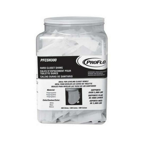 PROFLO PFCSH300 Hard Polypropylene Closet Shims Plastic 0.01 lb