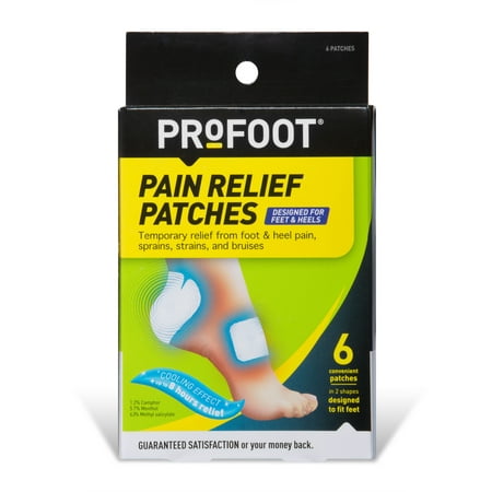 PROFOOT Pain Relief Patches for Foot and Heel Pain, 6 Count