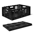 thumbnail image 1 of CleverMade 46L Pro-Grade Collapsible Storage Crate, Heavy Duty Storage Bin - Black, 1 of 10