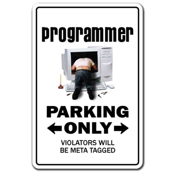 PROGRAMMER Decal parking street code hacker geek IT computer internet | Indoor/Outdoor | 7" Tall
