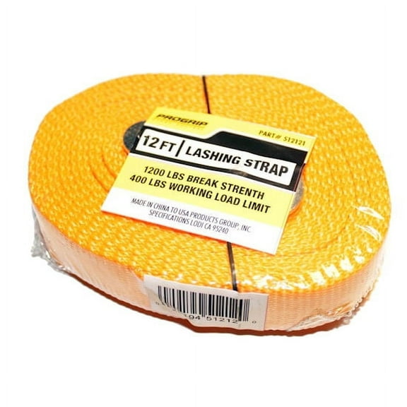 PROGRIP 512121 12 FT Lashing Strap, Orange - 6 Pack