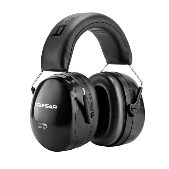 PROHEAR 012  Noise Cancelling Headphones - 28dB Noise Reduction - Adjustable Safety Ear Protection Muffs for Mowing, Fireworks, Sonwblowing, Woodworking - Black