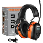 PROHEAR 027 AM FM Radio Headphones with LCD Screen, 25dB NRR