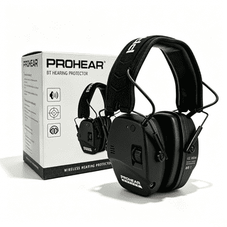 PROHEAR 030 Bluetooth 5.4 Electronic Shooting Ear Protection Earmuffs, Noise Reduction Sound Amplification Hearing Protector for Gun Range and Hunting-Black