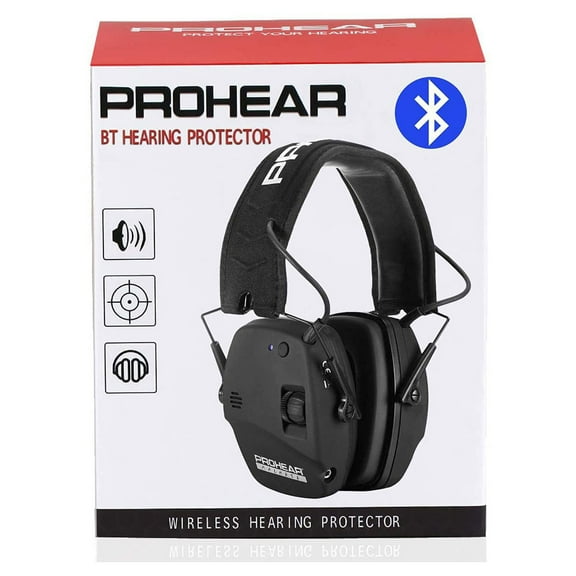 PROHEAR 030 Bluetooth Electronic Shooting Earmuffs with Sound Amplification for Hunting, NRR 22dB