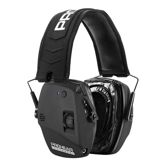 PROHEAR 030 Upgraded Bluetooth Electronic Shooting Hearing Protection Muffs with GEP02 Gel Ear Pads, Noise Reduction Sound Amplification Headsets for Gun Range, Hunting, Gifts for Women Man - Black