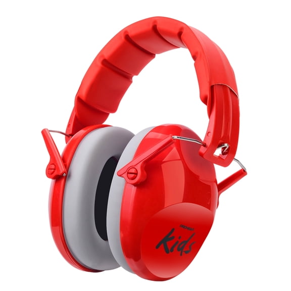 PROHEAR 032 2.0 Noise Cancelling Headphones for Kids - 25dB Noise Reduction - Adjustable Sensory Ear Protection Muffs for Concert, Fireworks, Monster Truck Shows, School - Red