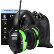 PROHEAR 033 5.4 Bluetooth Hearing Protection AM FM Radio Headphones, 31dB SNR Noise Reduction Safety Earmuffs, 50H Playtime, Ear Protector for Mowing Lawn,Gifts for Father Green