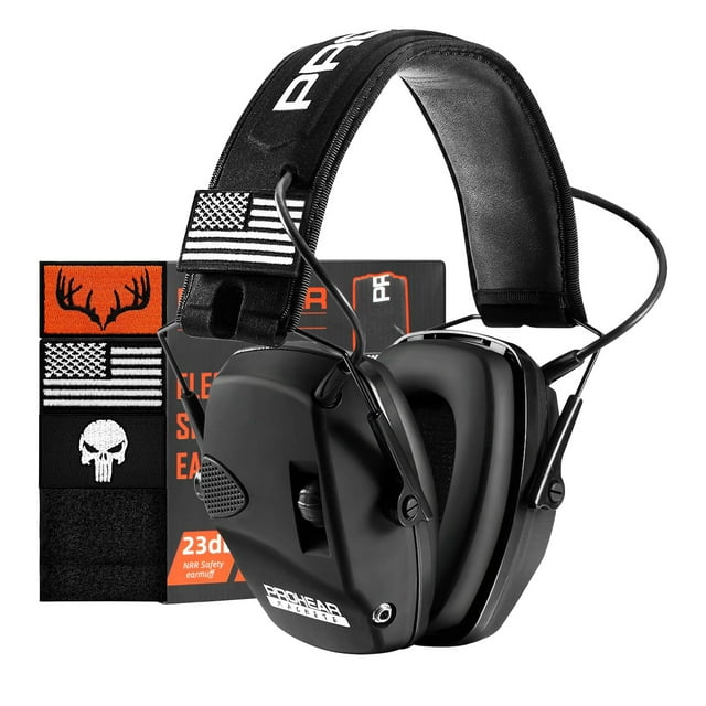 PROHEAR Electronic Ear Protection for Shooting Hunting, Black