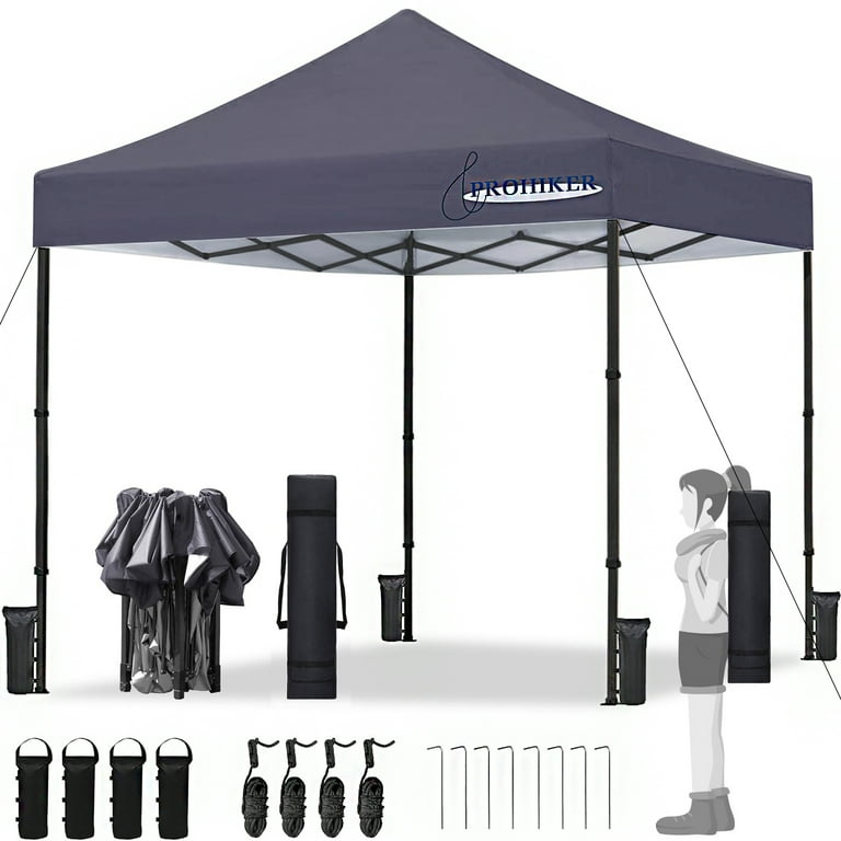 PROHIKER 10x10 Pop Up Canopy Tent, Super Portable Instant Outdoor