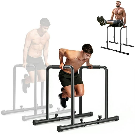PROHIKER Adjustable Dip Bar Station, Heavy Duty Dip Stands Fitness Workout Dip Bar Station for Home Gym, Multifunctional Calisthenics Workout Equipment
