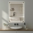 thumbnail image 1 of PROHIKER 24" x 32" LED Bathroom Mirror, Smart Mirror Bathroom with Anti-Fog, Shatter-Proof Design, Wall Mounted Rectangular Vanity Mirror, IP67 Waterproof, 1 of 8